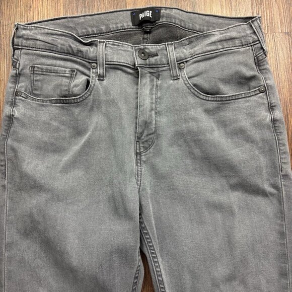 Paige Federal Straight Jeans Faded Black Stretch Men’s Size 33 - Picture 5 of 12